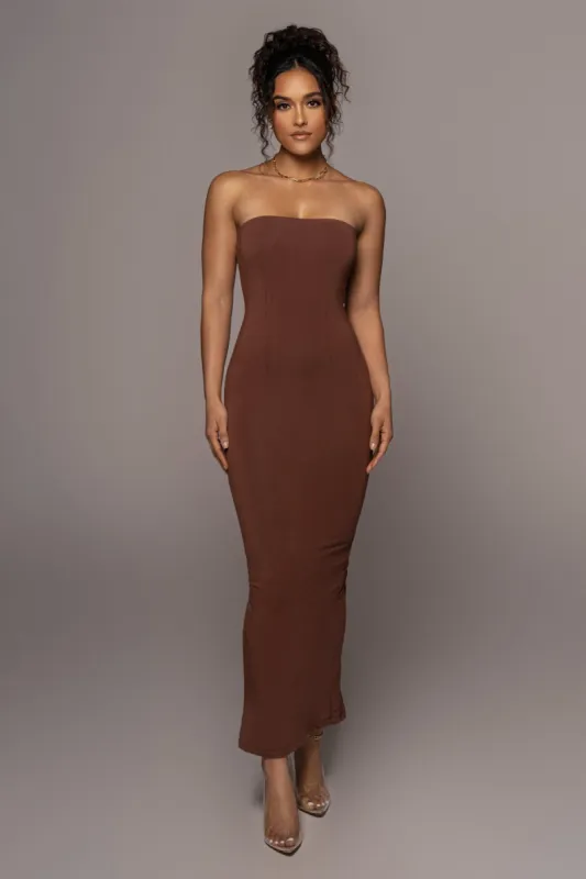Chocolate Celena Maxi Dress sold by JLUXLABEL