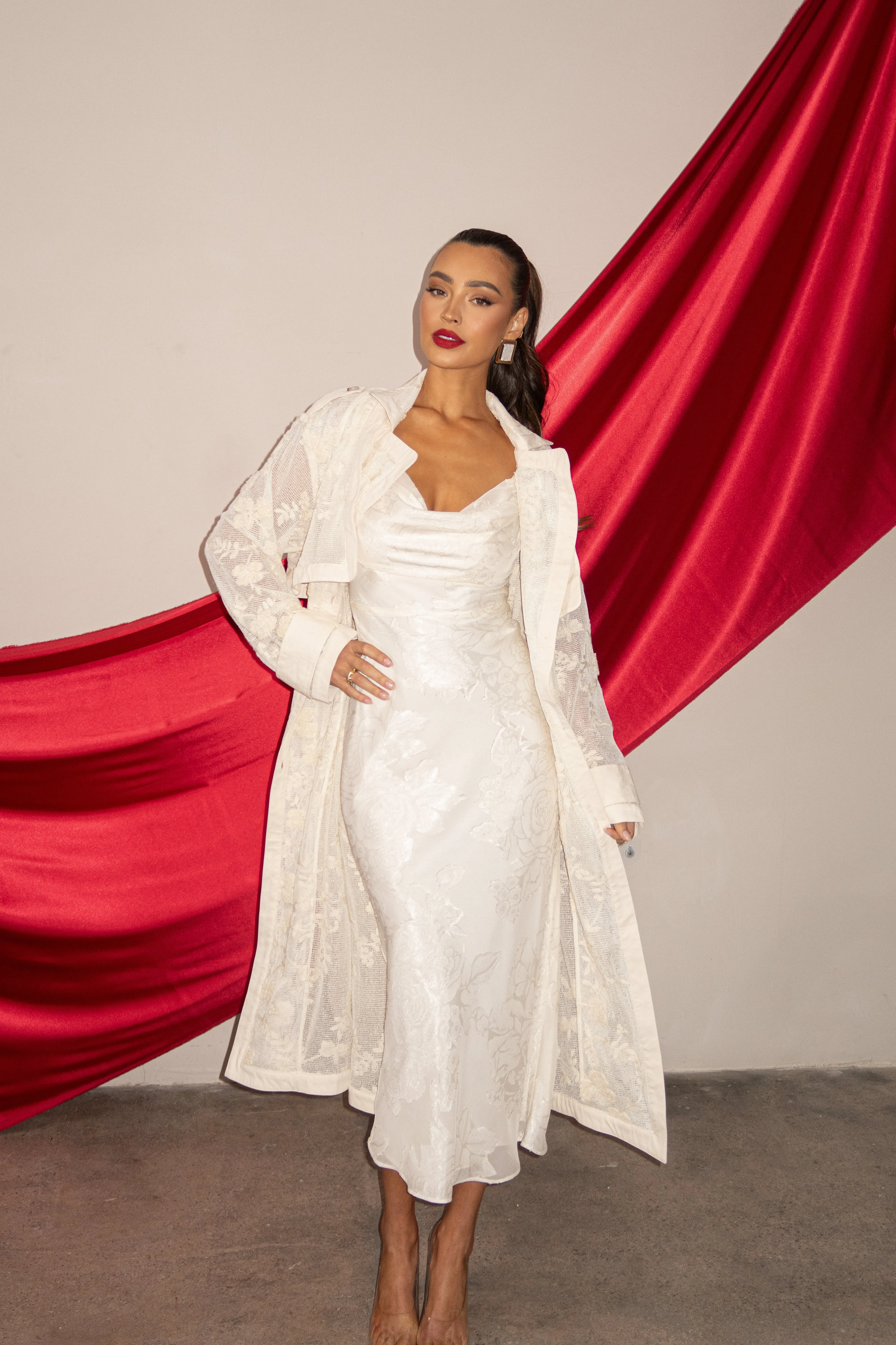 Ivory Midnight Magic Midi Dress sold by JLUXLABEL product image thumbnail 4