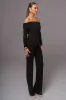 Black Sophie Off The Shoulder Top sold by JLUXLABEL