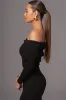 Black Sophie Off The Shoulder Top sold by JLUXLABEL