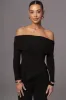 Black Sophie Off The Shoulder Top sold by JLUXLABEL
