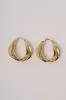 Gold Gene Hoop Earrings sold by JLUXLABEL