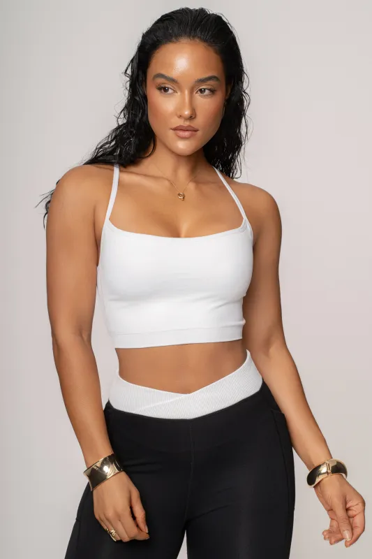 White Power Active Crop Top sold by JLUXLABEL