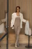 Beige/White Core Ribbed Jumpsuit sold by JLUXLABEL