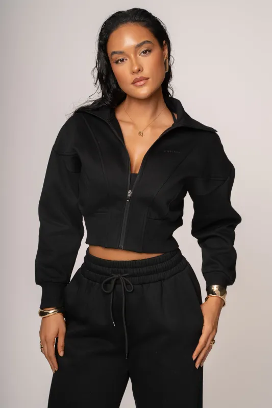 Black JLUXLABEL Logo Zip Up Jacket sold by JLUXLABEL