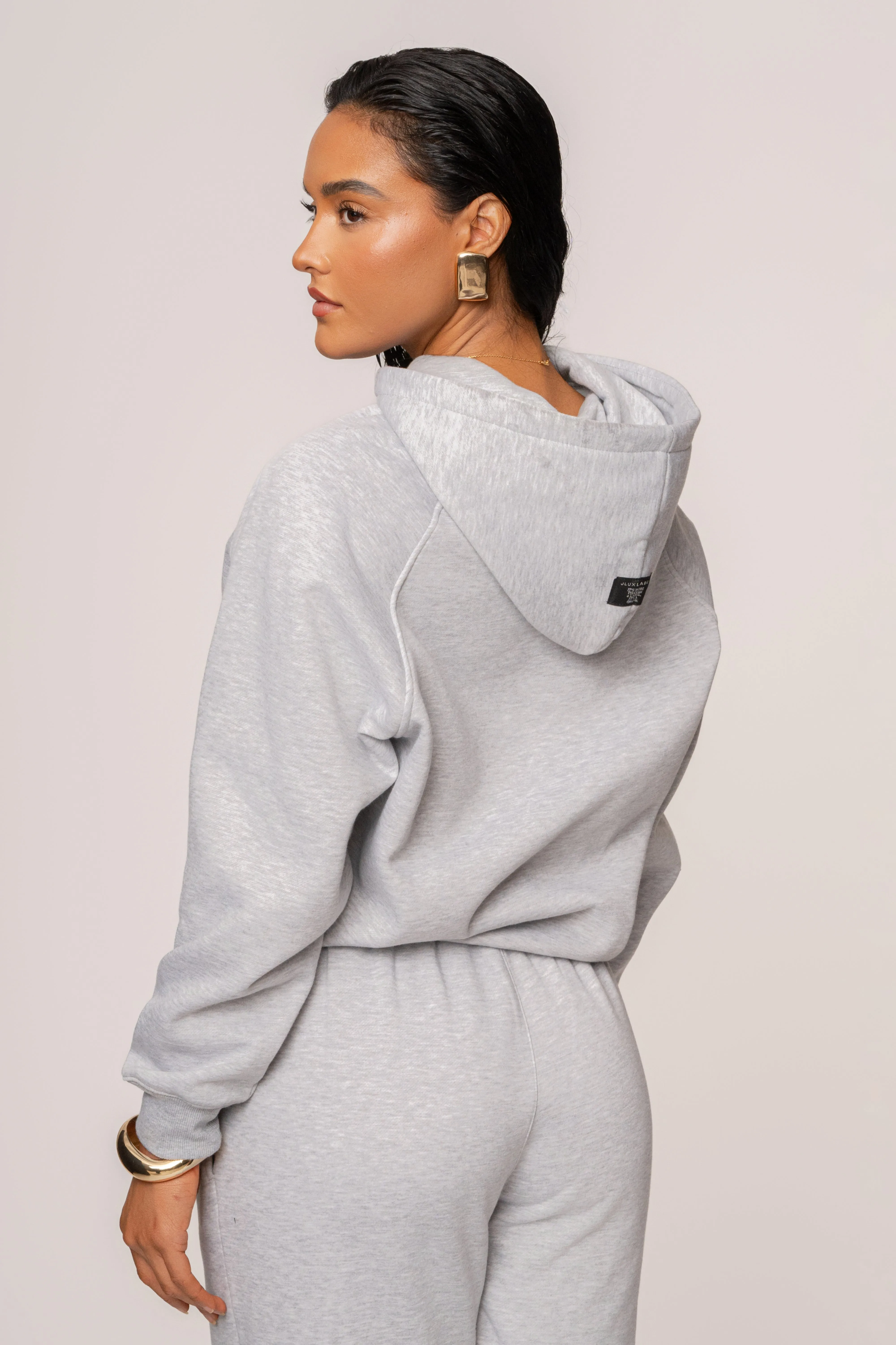 Heather Grey JLUXLABEL Logo Pullover Hoodie sold by JLUXLABEL product image thumbnail 2