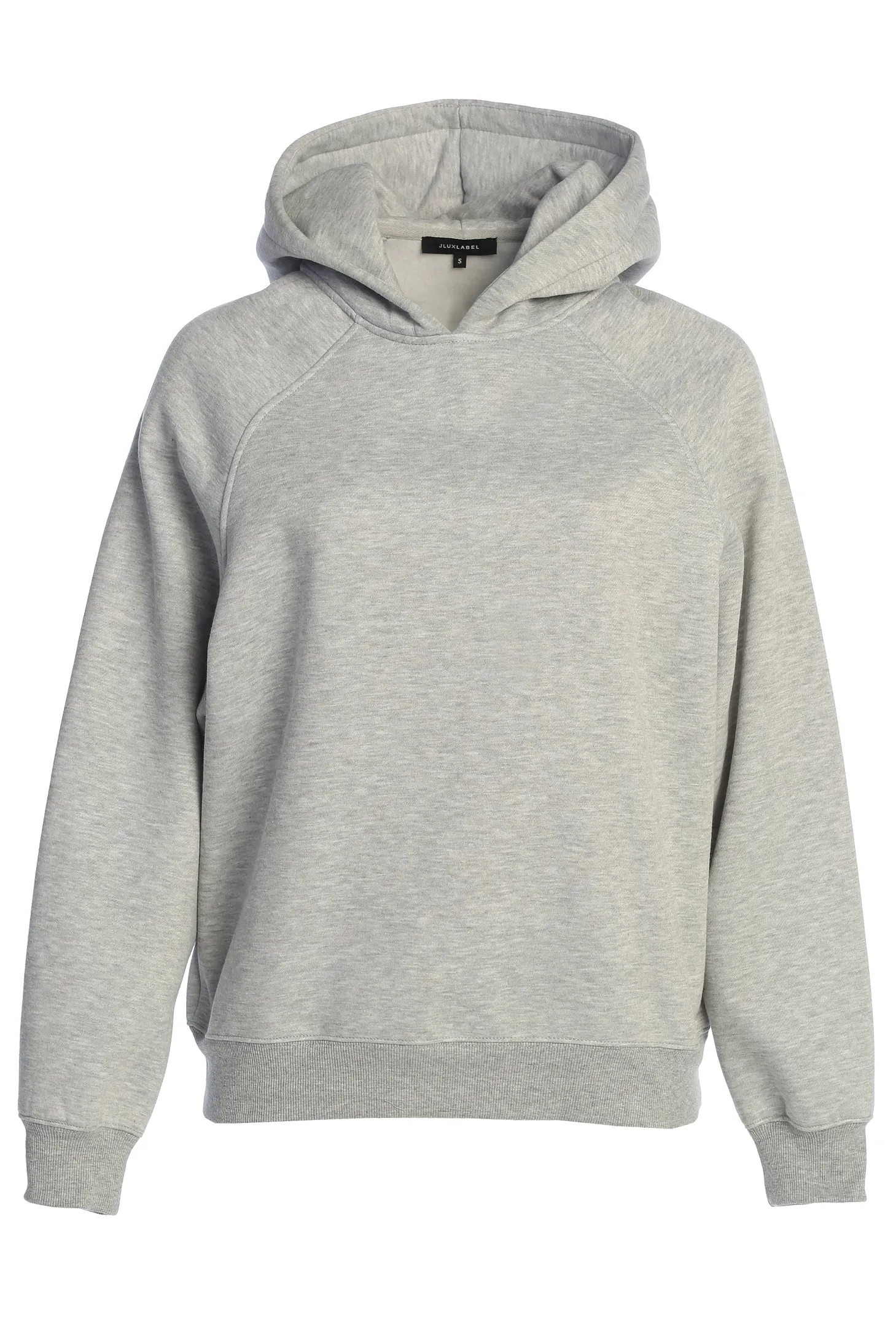 Heather Grey JLUXLABEL Logo Pullover Hoodie sold by JLUXLABEL product image thumbnail 3
