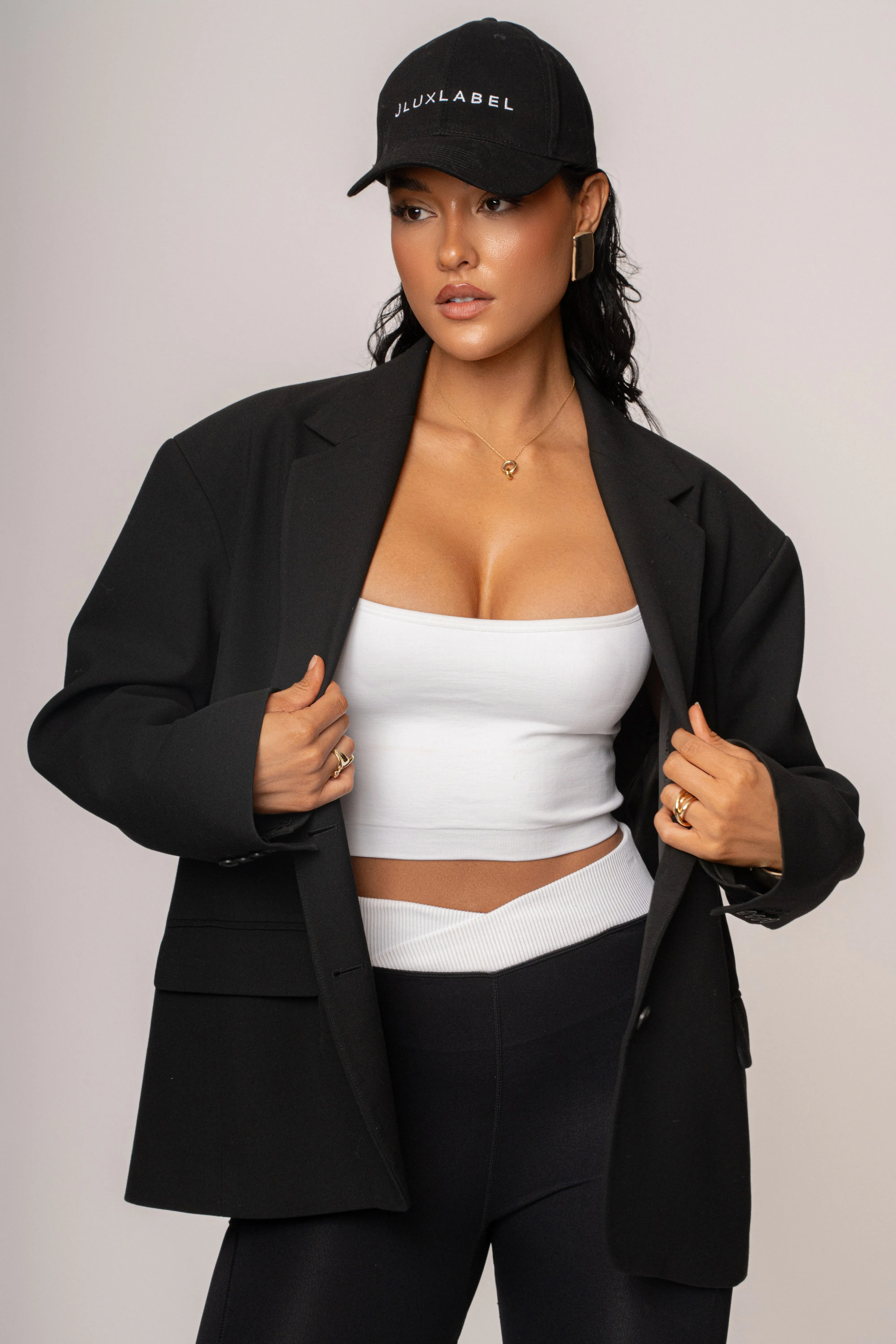 White Active Crop Top sold by JLUXLABEL product image thumbnail 2