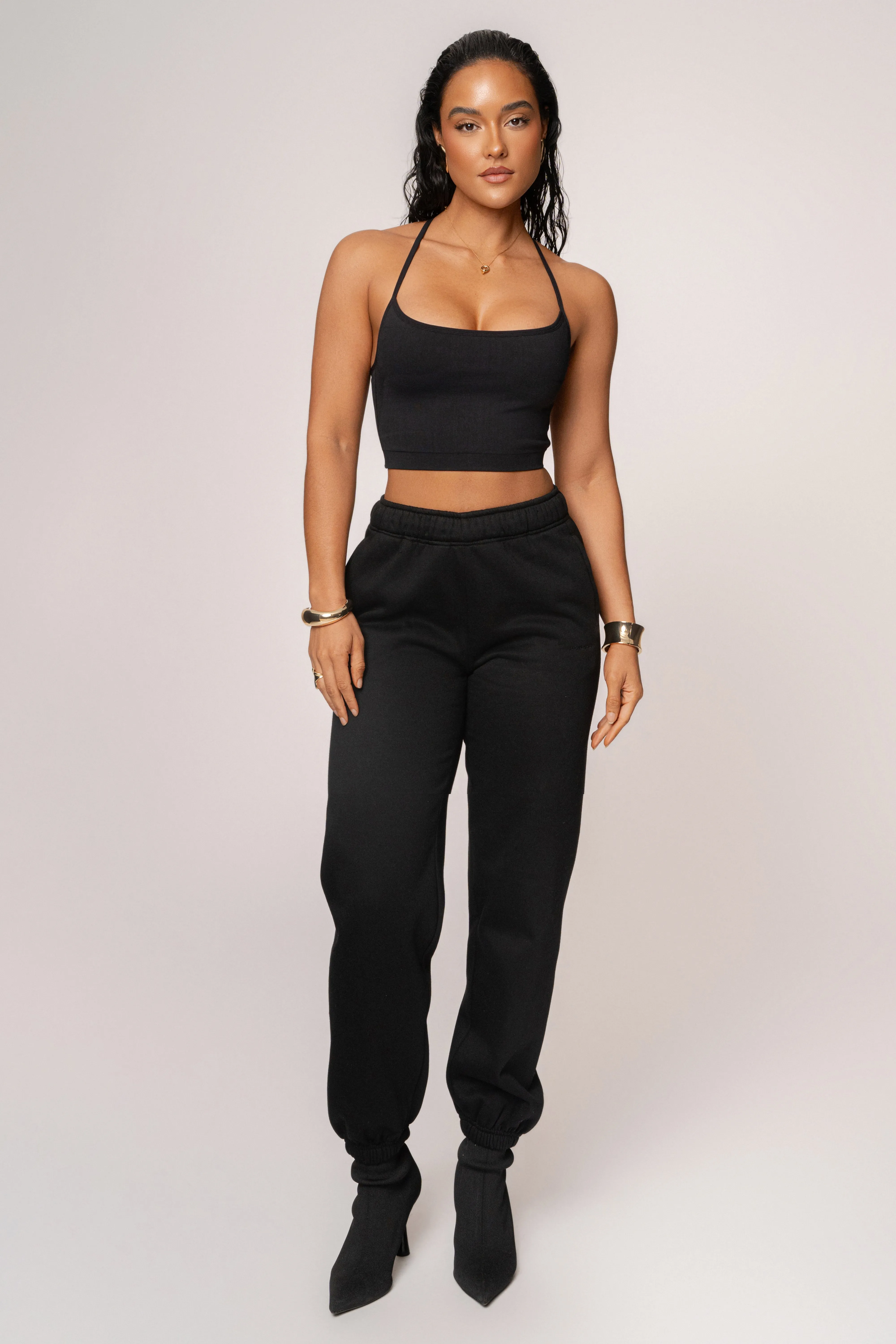 Black Active Crop Top sold by JLUXLABEL product image thumbnail 3