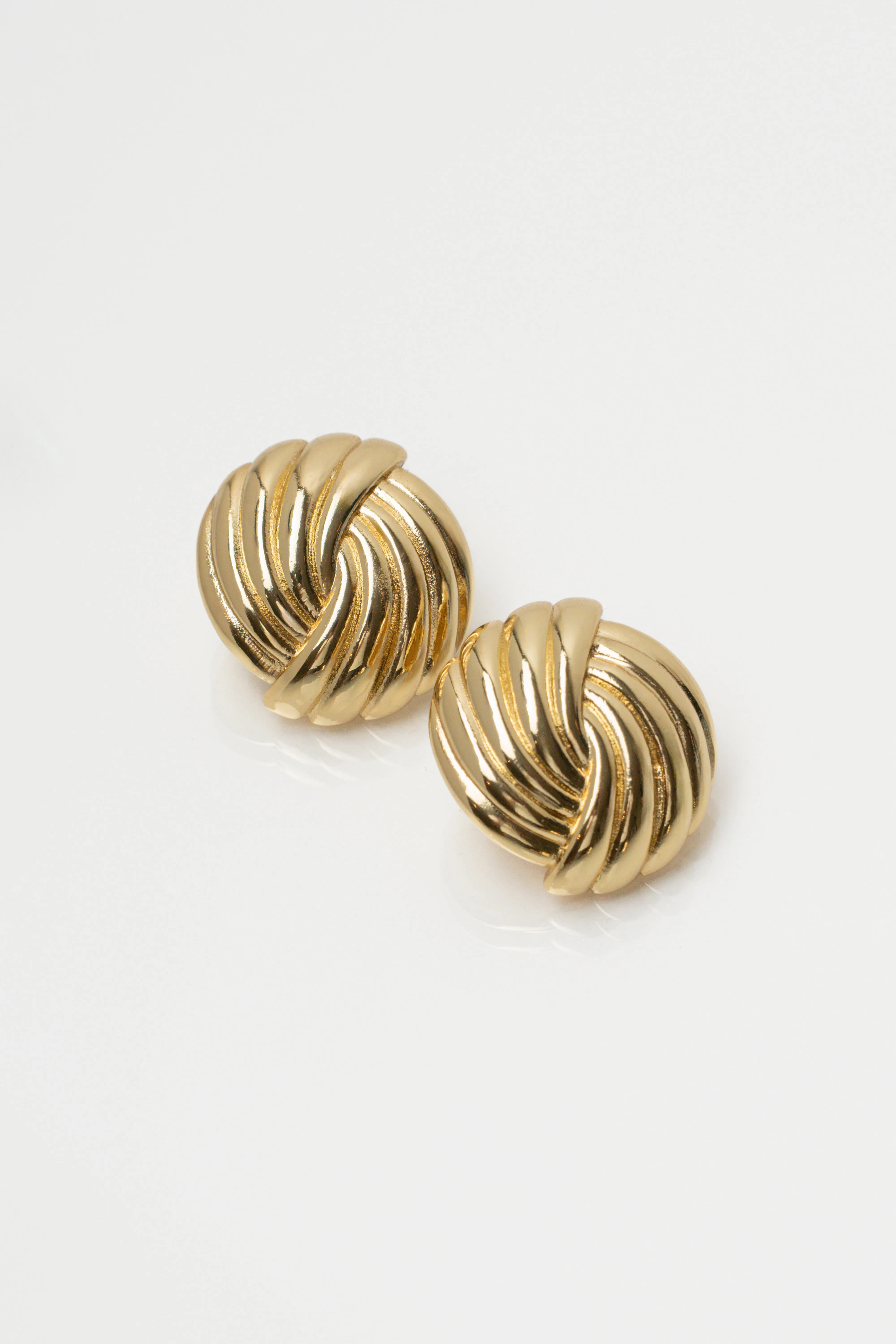 Gold Vani Round Earrings sold by JLUXLABEL product image thumbnail 2