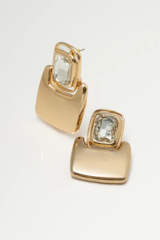 Gold Statement Dangle Earrings sold by JLUXLABEL