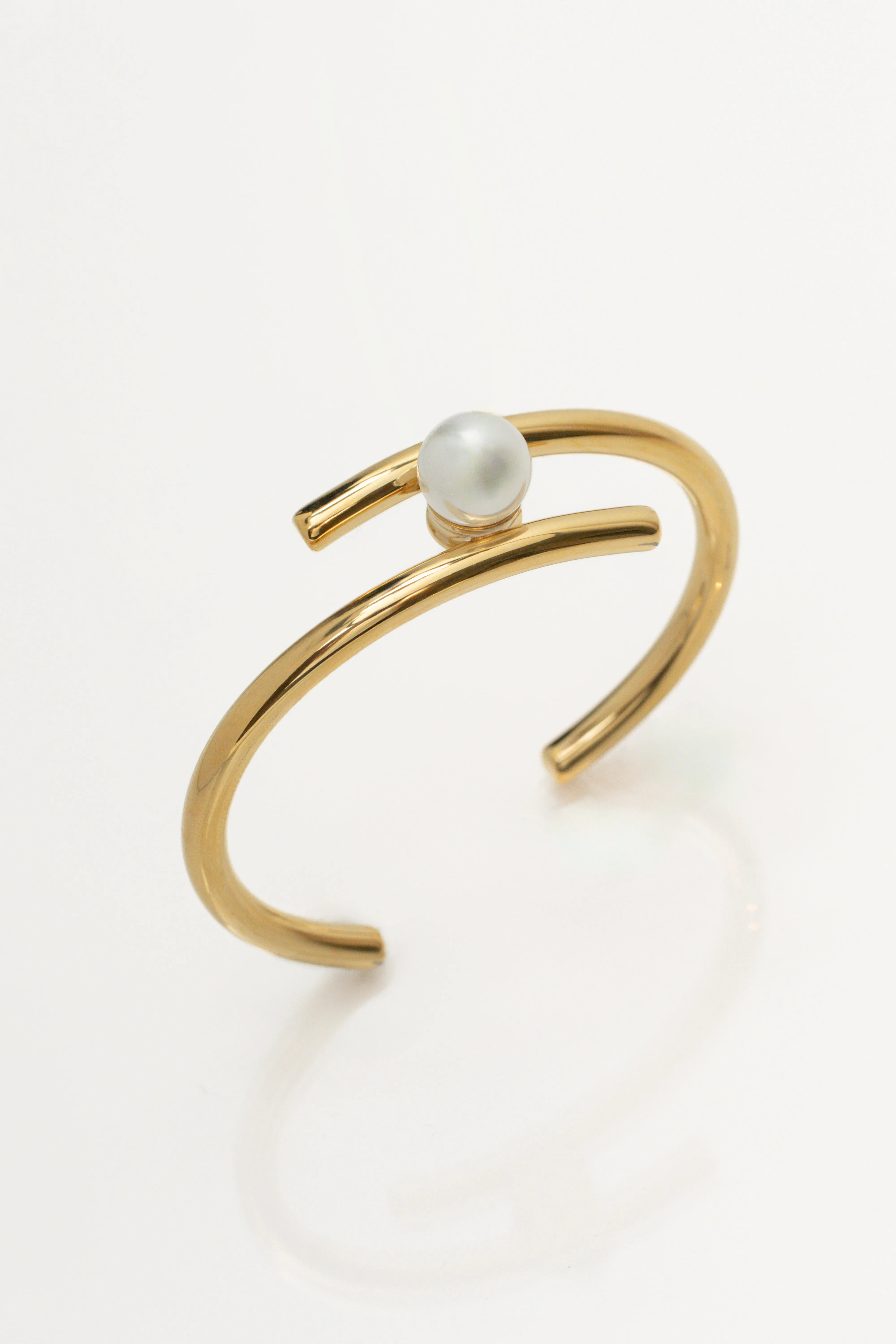 Gold Auric Pearl Cuff Bracelet sold by JLUXLABEL