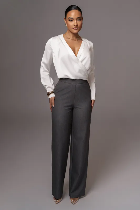 Grey Status Belted Pants sold by JLUXLABEL