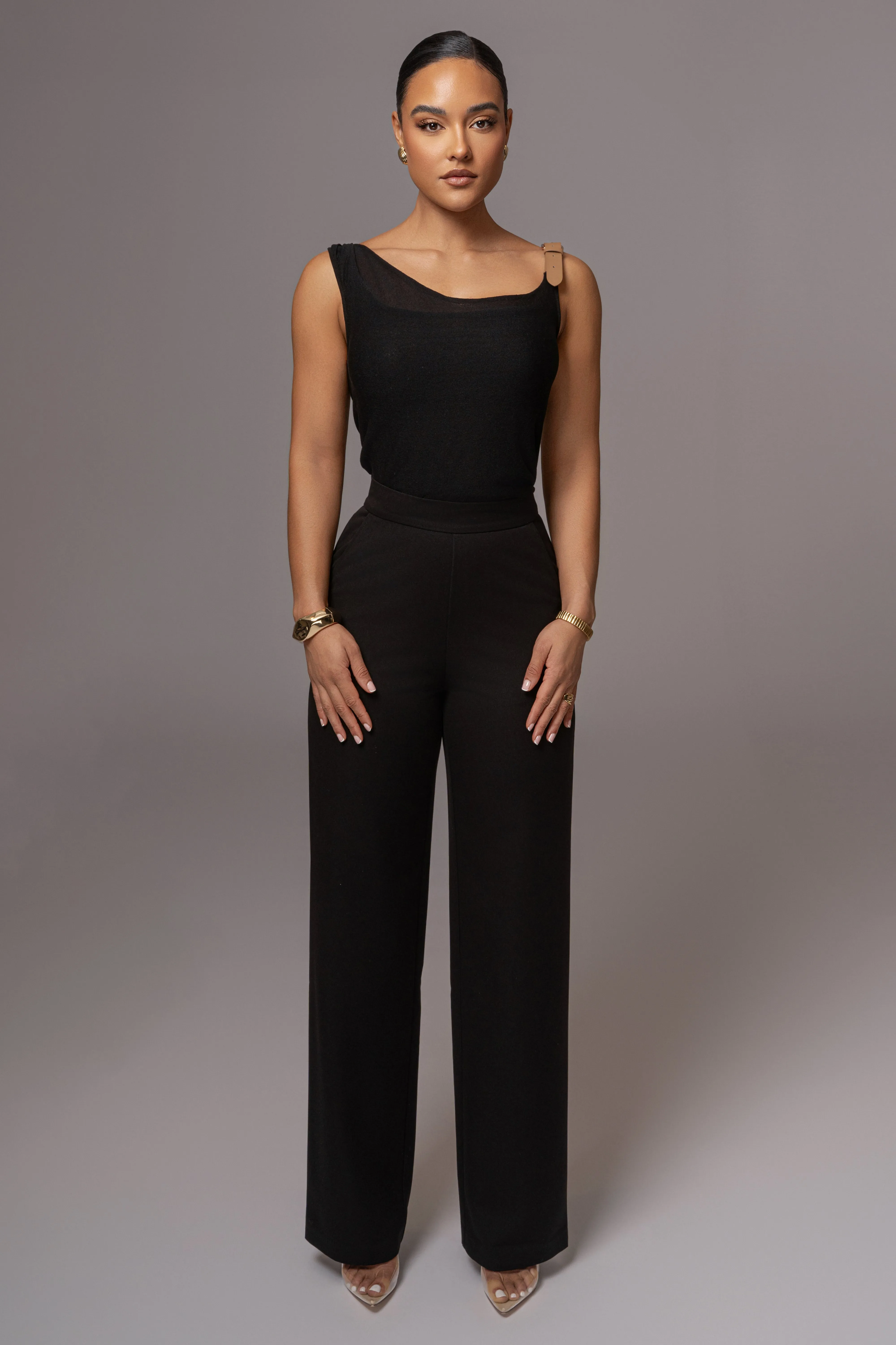 Black Status Belted Pants sold by JLUXLABEL product image thumbnail 3