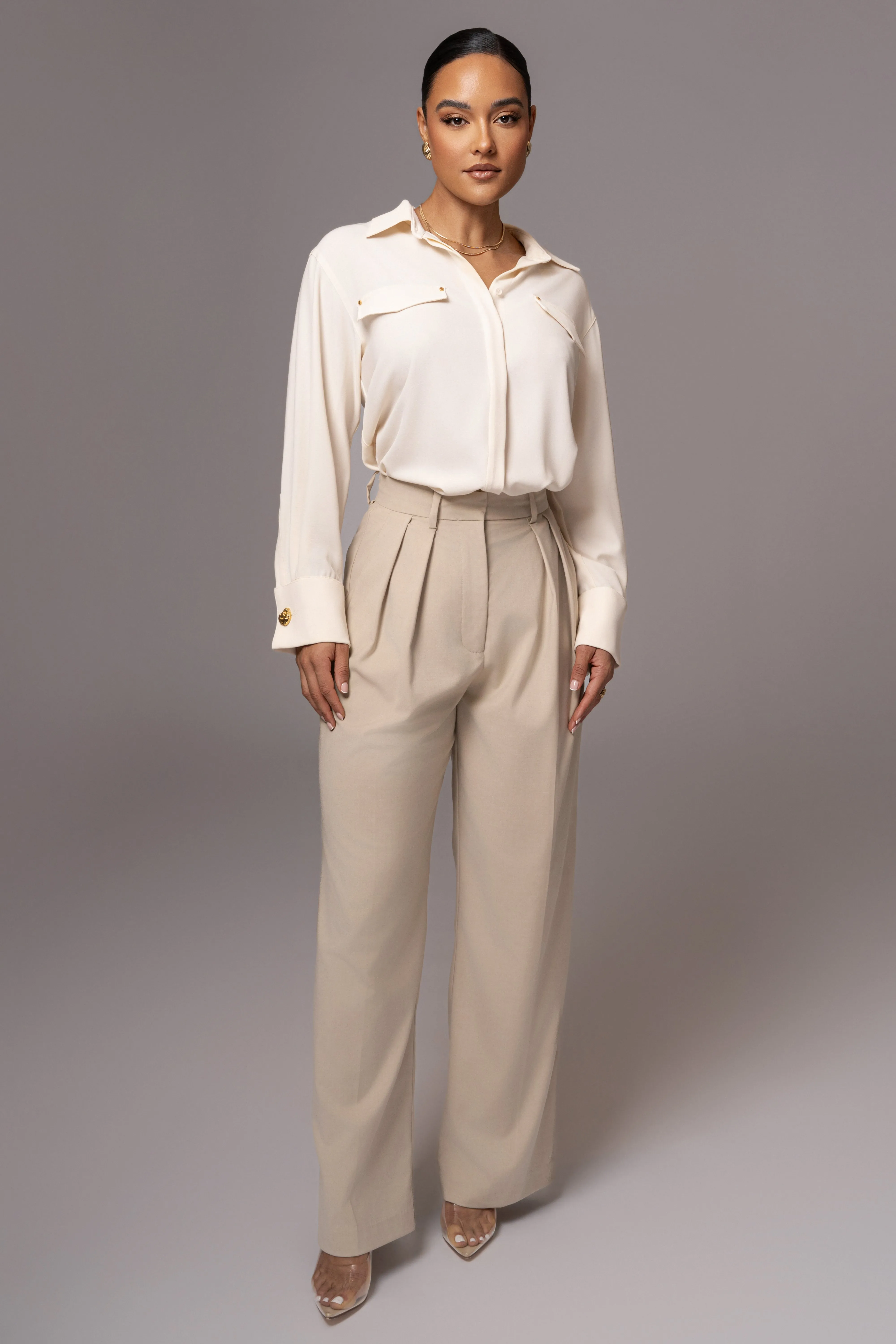 Buttercream Stella Button Up Shirt sold by JLUXLABEL product image thumbnail 5