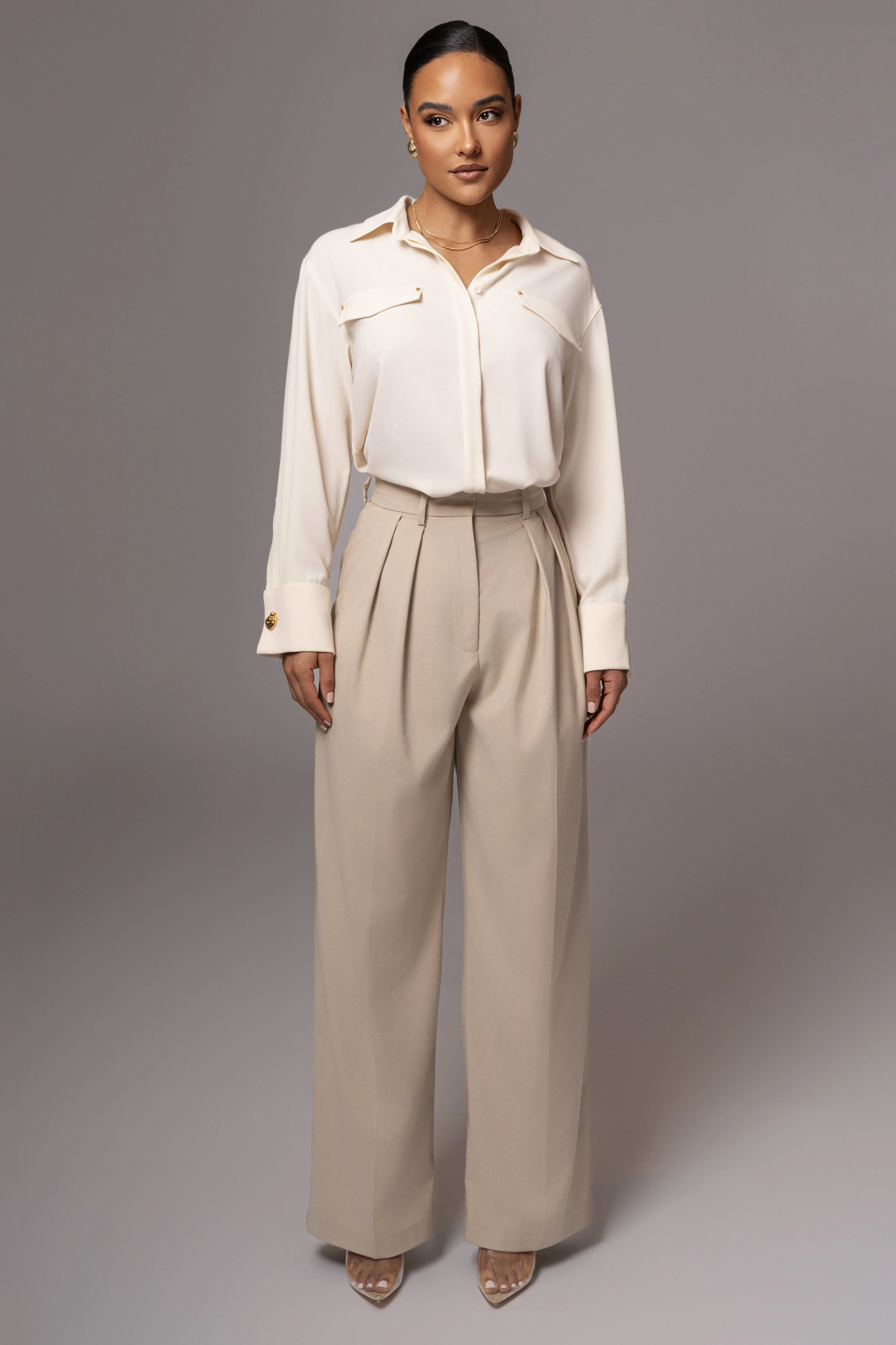 Buttercream Stella Button Up Shirt sold by JLUXLABEL product image thumbnail 2