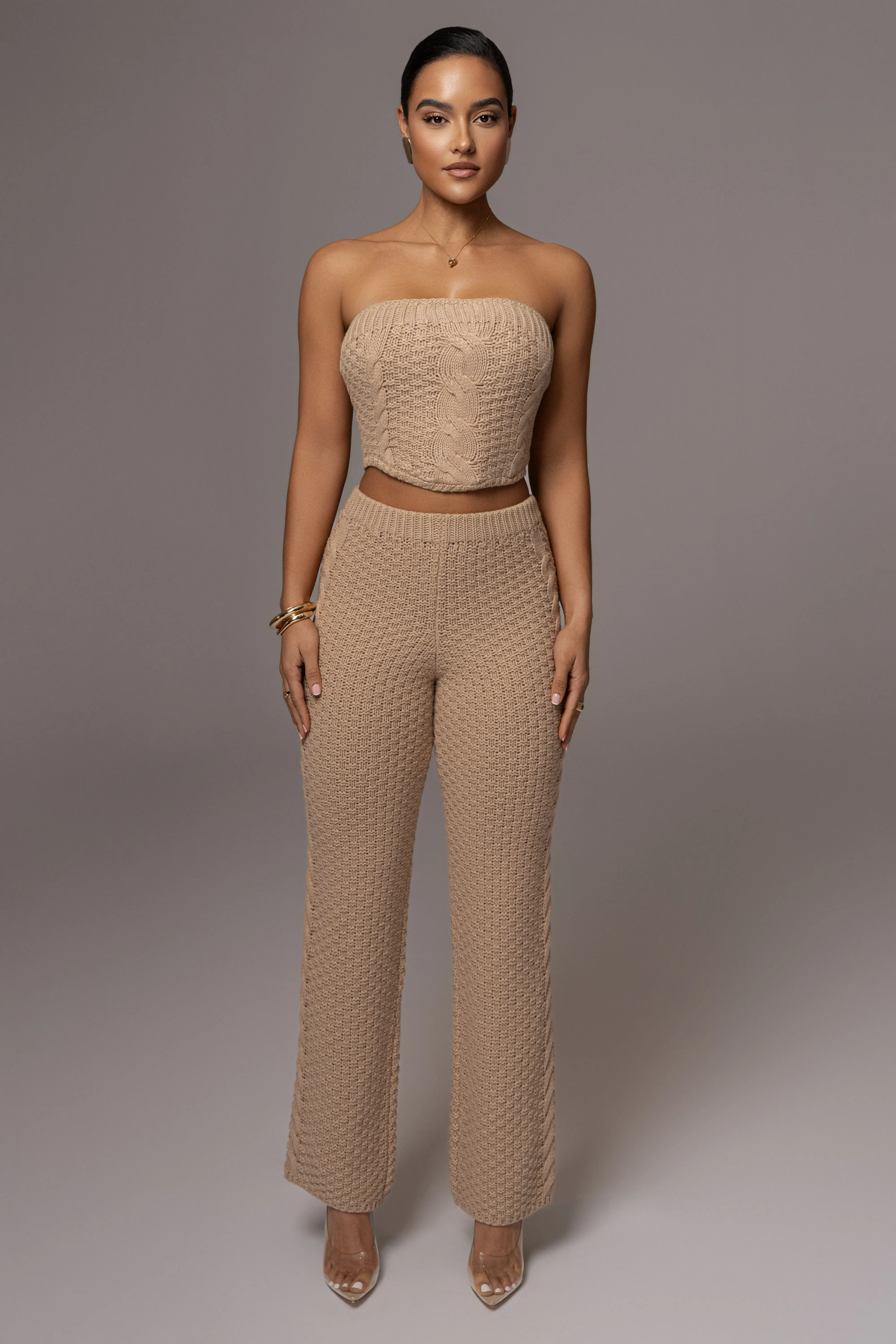 Beige Madison Knit Pants sold by JLUXLABEL product image thumbnail 3