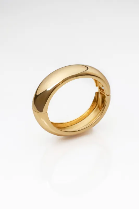 Gold Brina Hinge Bracelet sold by JLUXLABEL
