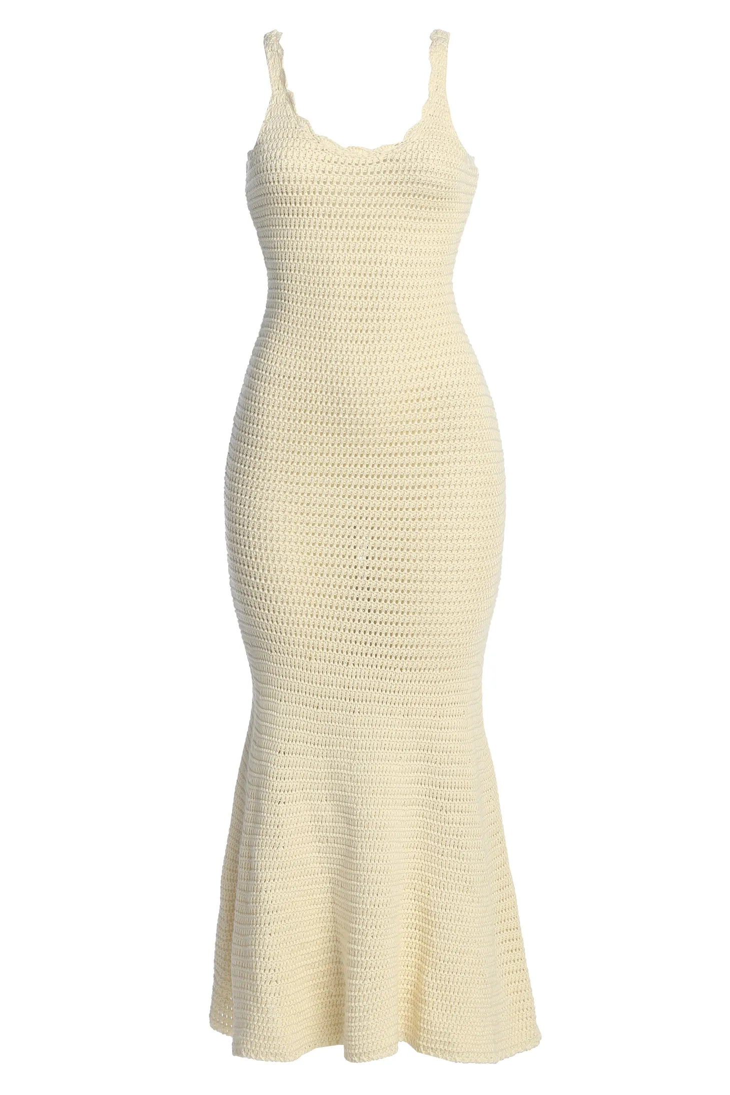 Ivory Halo Crochet Maxi Dress sold by JLUXLABEL product image thumbnail 3