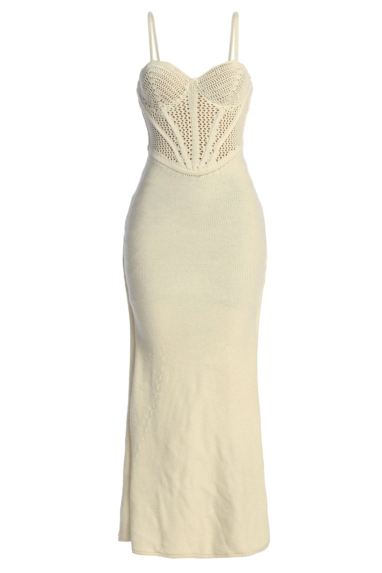 Ivory Melani Knit Maxi Dress sold by JLUXLABEL product image thumbnail 2