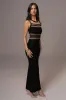 Black Jianna Striped Maxi Dress sold by JLUXLABEL