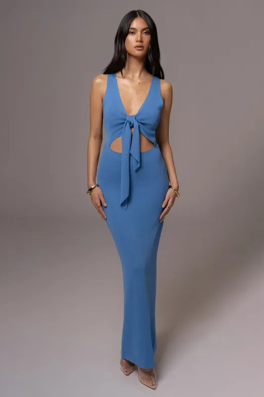 Blue Adrienna Maxi Dress sold by JLUXLABEL