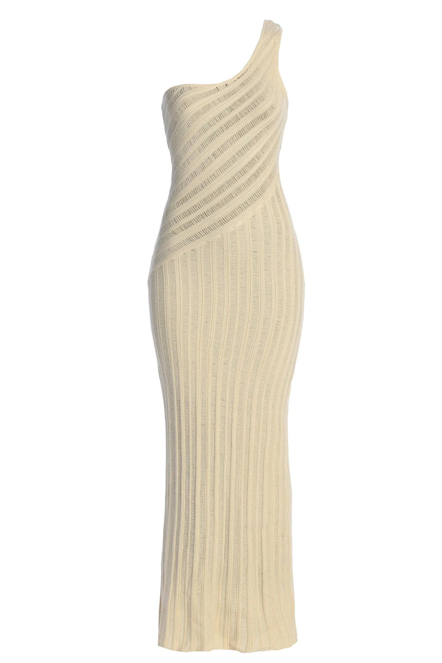Ivory Fringe Knit Maxi Dress sold by JLUXLABEL product image thumbnail 2
