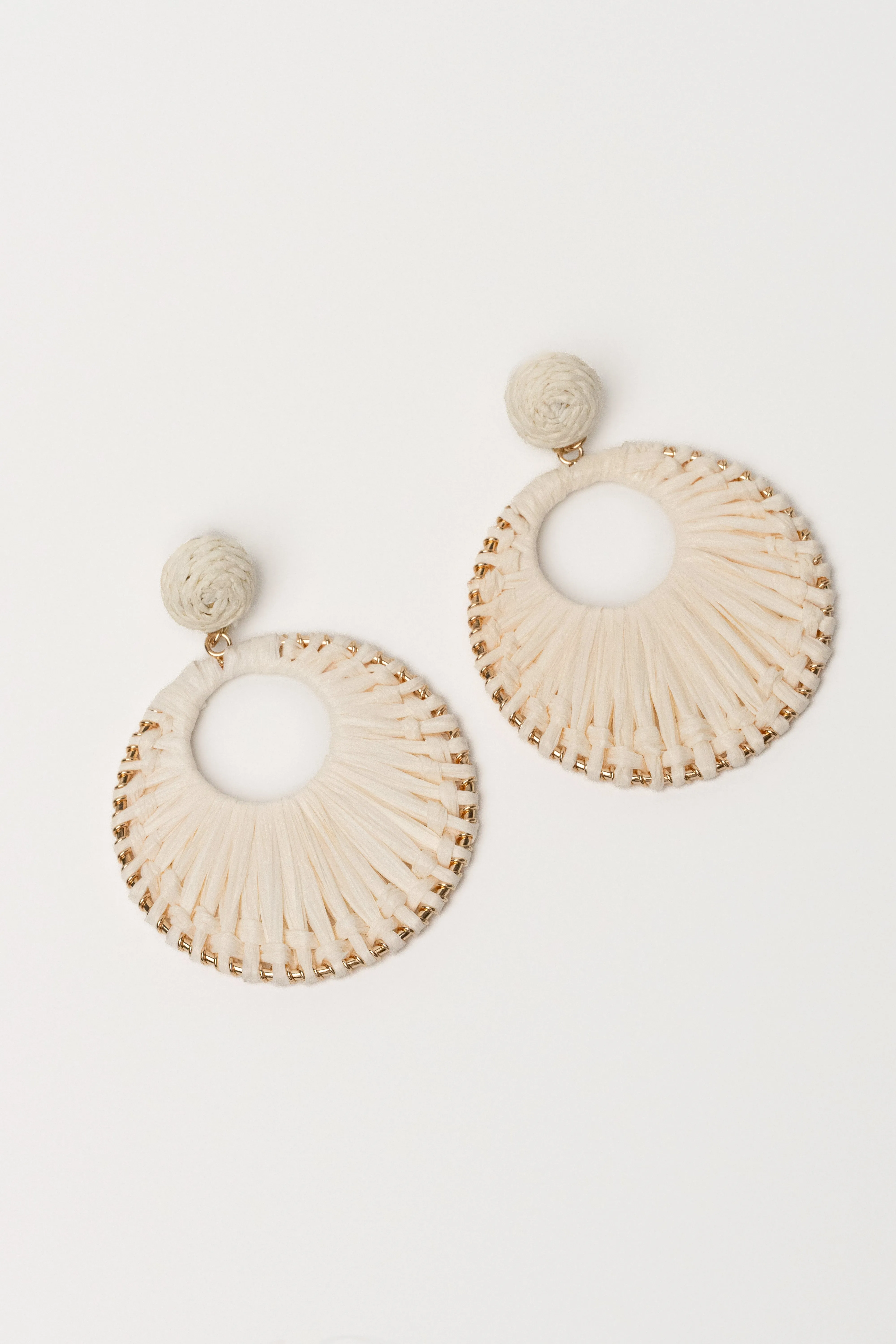 Ivory Coda Raffia Dangle Earrings sold by JLUXLABEL product image thumbnail 2