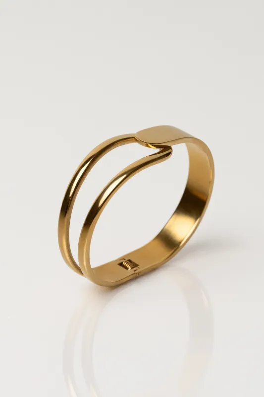 Gold Deloros Hinge Bracelet sold by JLUXLABEL