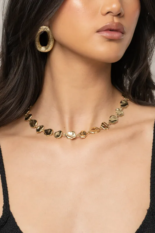 Gold Bella Pebble Necklace sold by JLUXLABEL