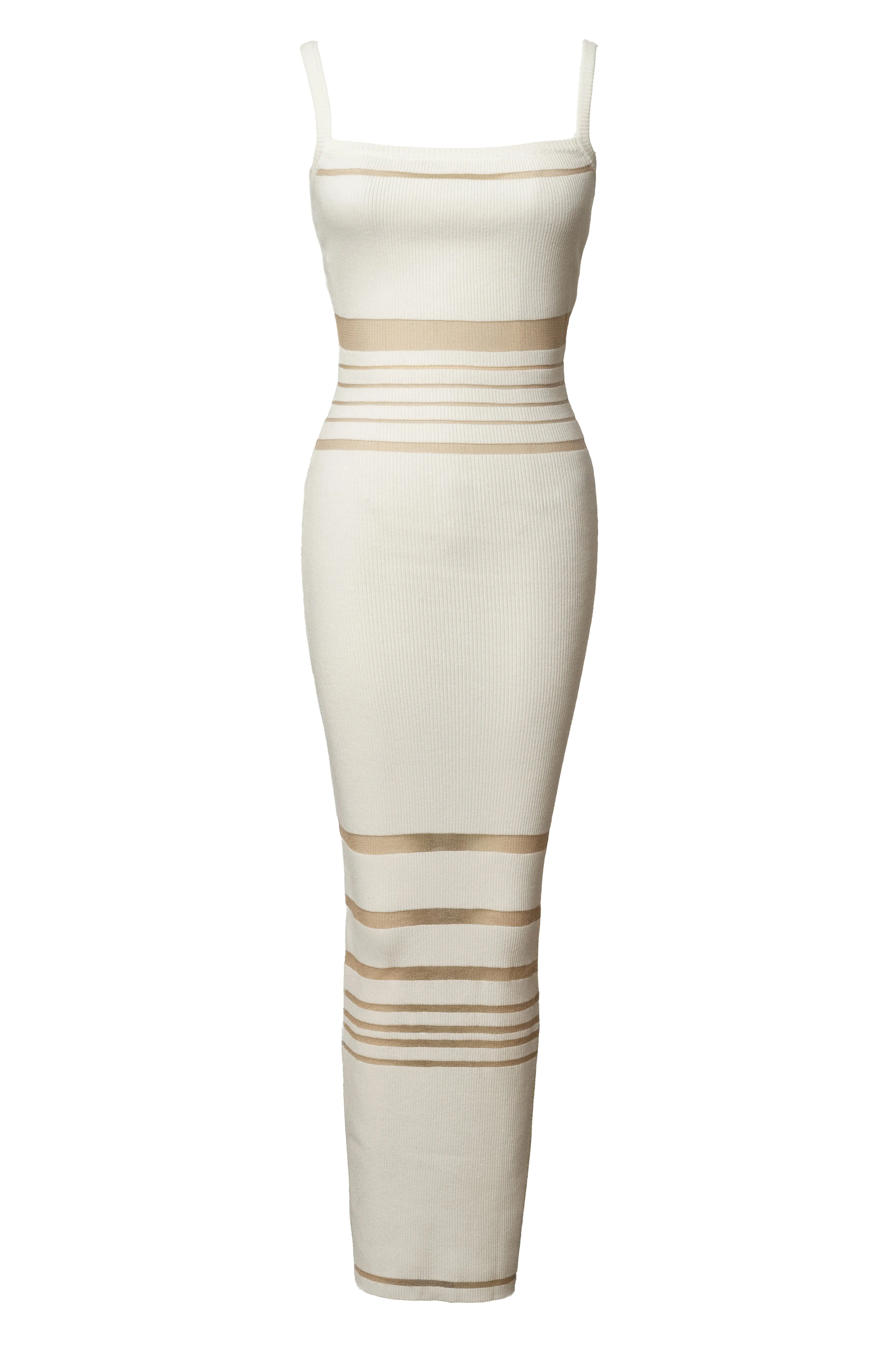 Ivory Striped Rib Knit Dress sold by JLUXLABEL