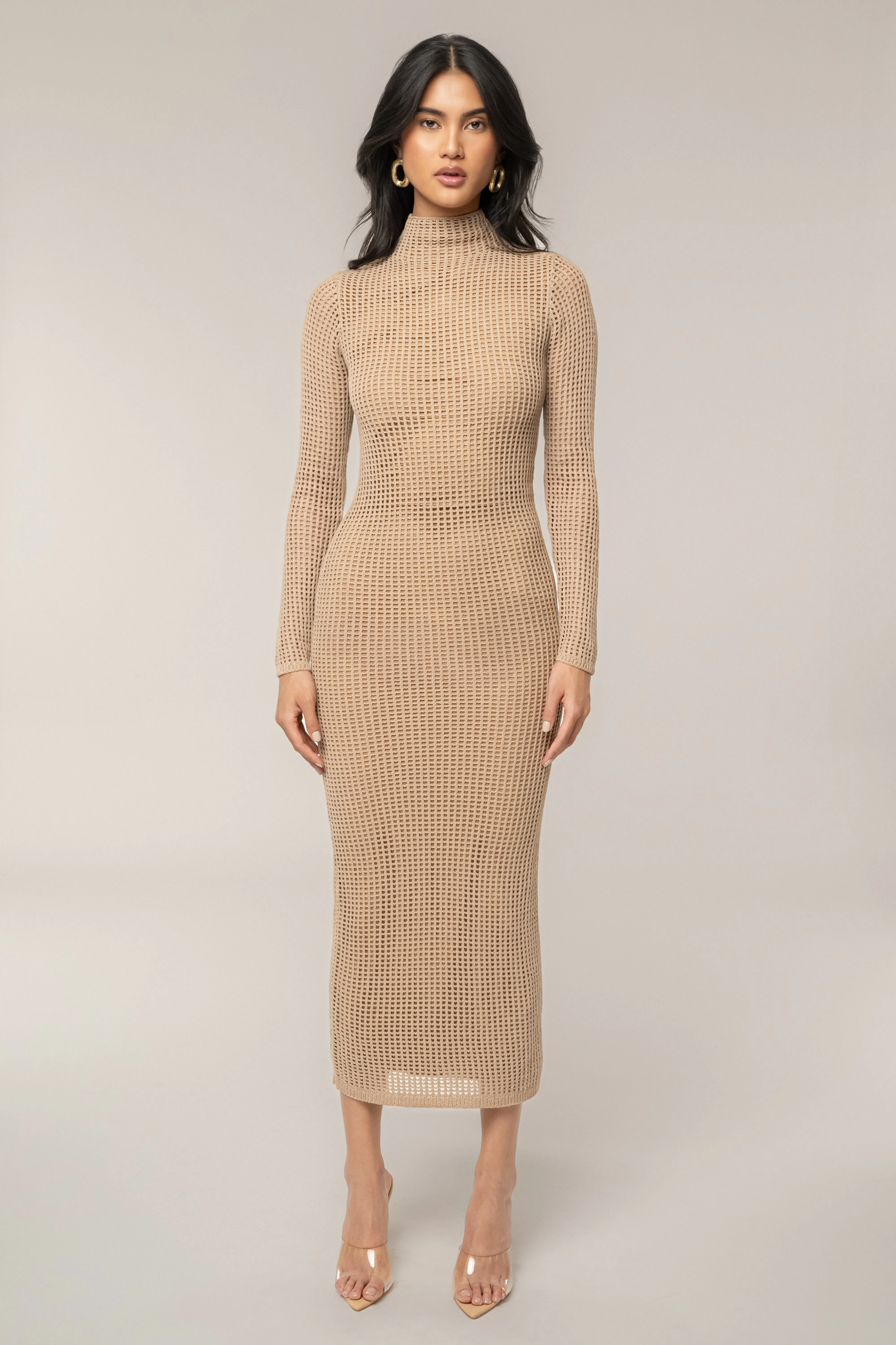 Beige Rosabelle Knit Maxi Dress sold by JLUXLABEL product image thumbnail 5