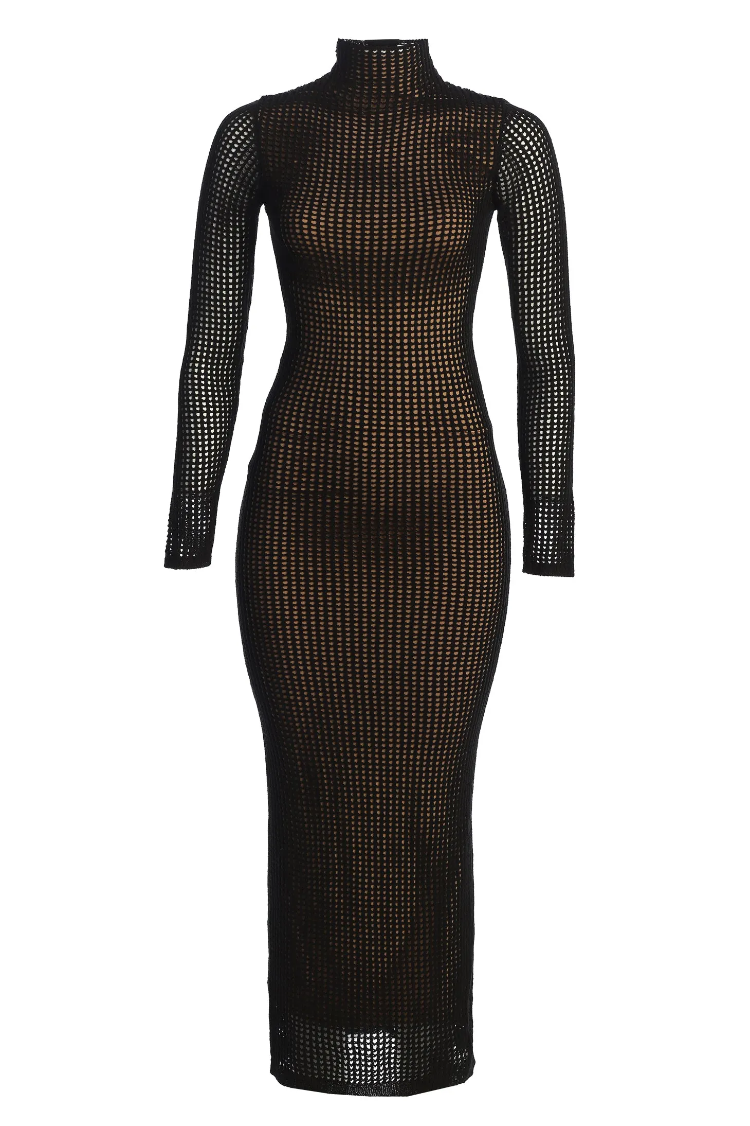 Black Rosabelle Knit Maxi Dress sold by JLUXLABEL product image thumbnail 3