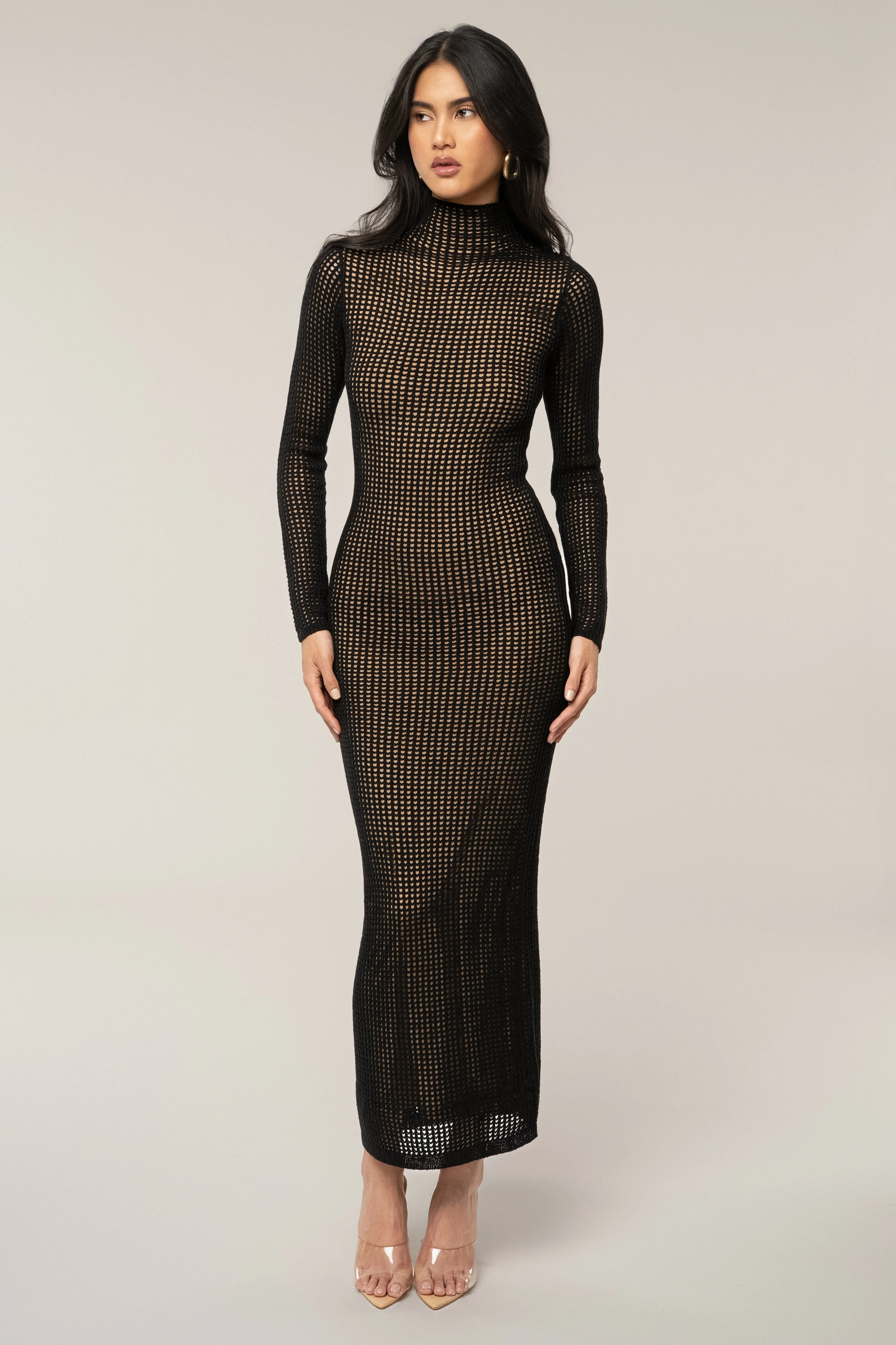 Black Rosabelle Knit Maxi Dress sold by JLUXLABEL