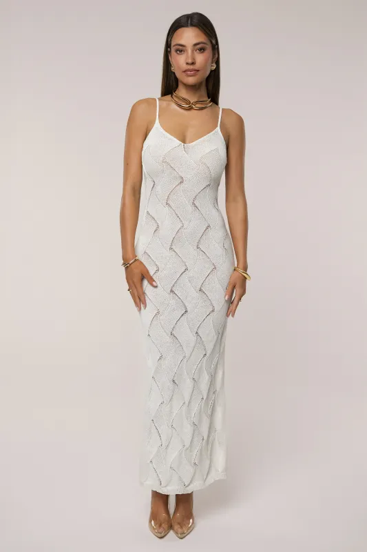 Ivory Betiana Maxi Dress sold by JLUXLABEL