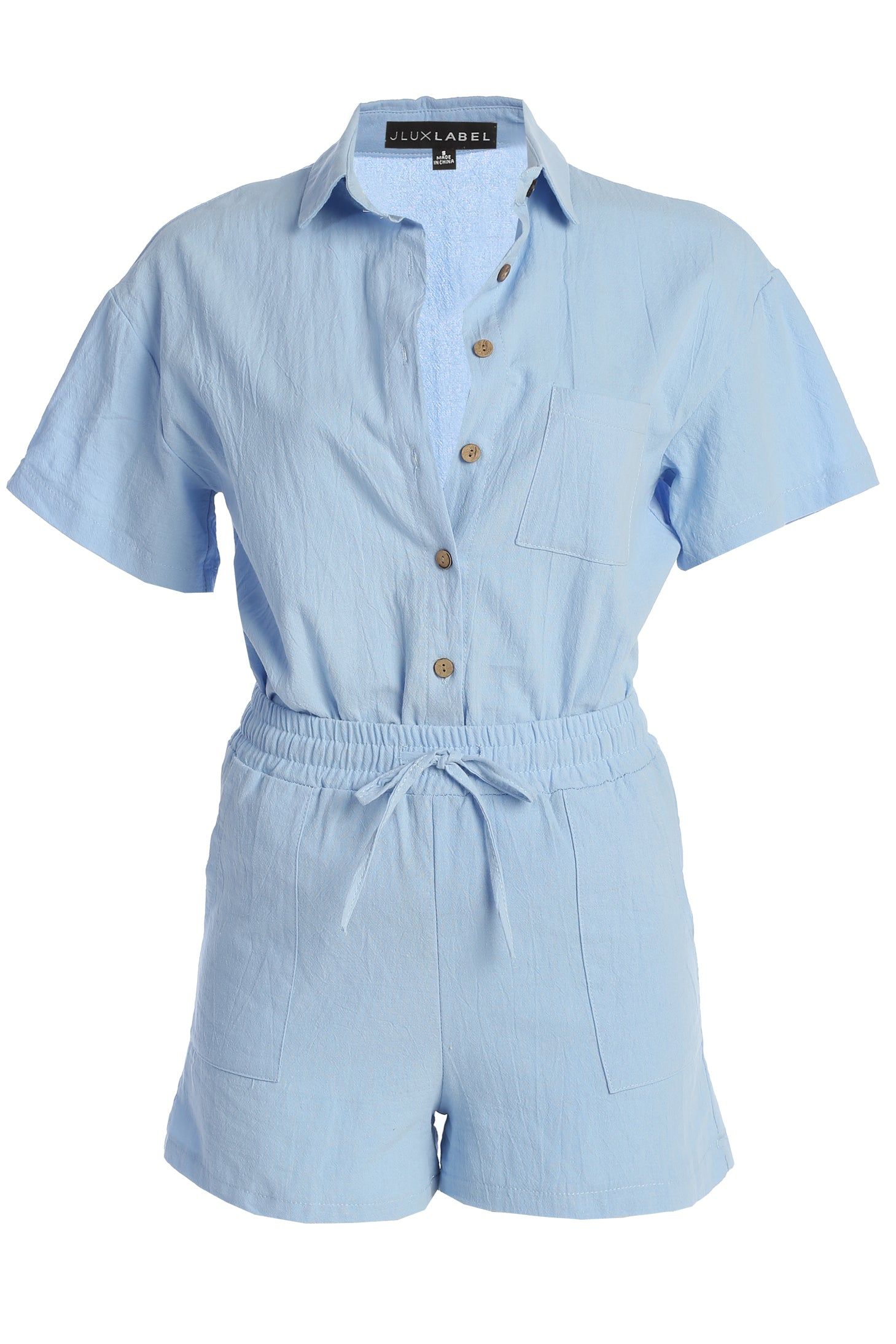 Blue Halle Two Piece Short Set sold by JLUXLABEL product image thumbnail 3