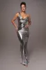 Silver Metallic Belle Maxi Dress sold by JLUXLABEL