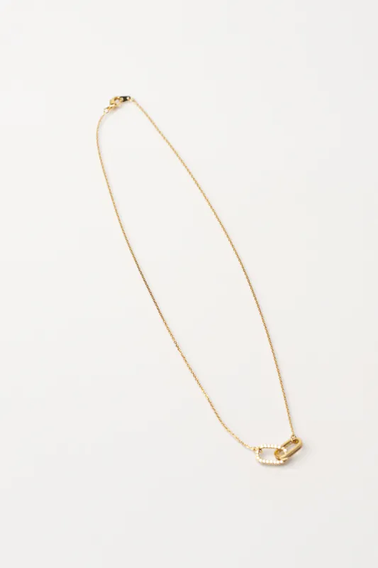 Gold Rise Interlocking Necklace sold by JLUXLABEL