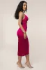Berry Cutout Chain Midi Dress sold by JLUXLABEL