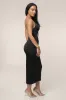 Black Cutout Chain Midi Dress sold by JLUXLABEL