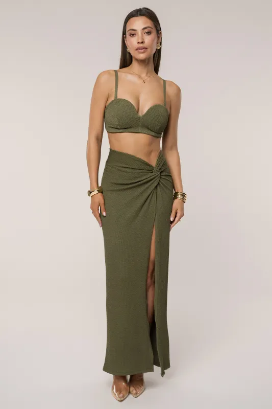 Olive Deidra Draped Skirt Set sold by JLUXLABEL