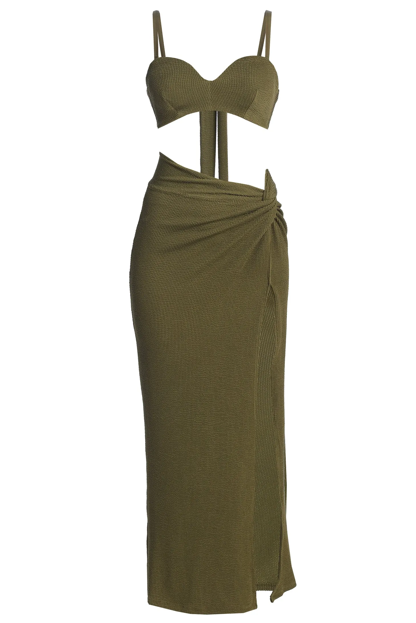 Olive Deidra Draped Skirt Set sold by JLUXLABEL product image thumbnail 4