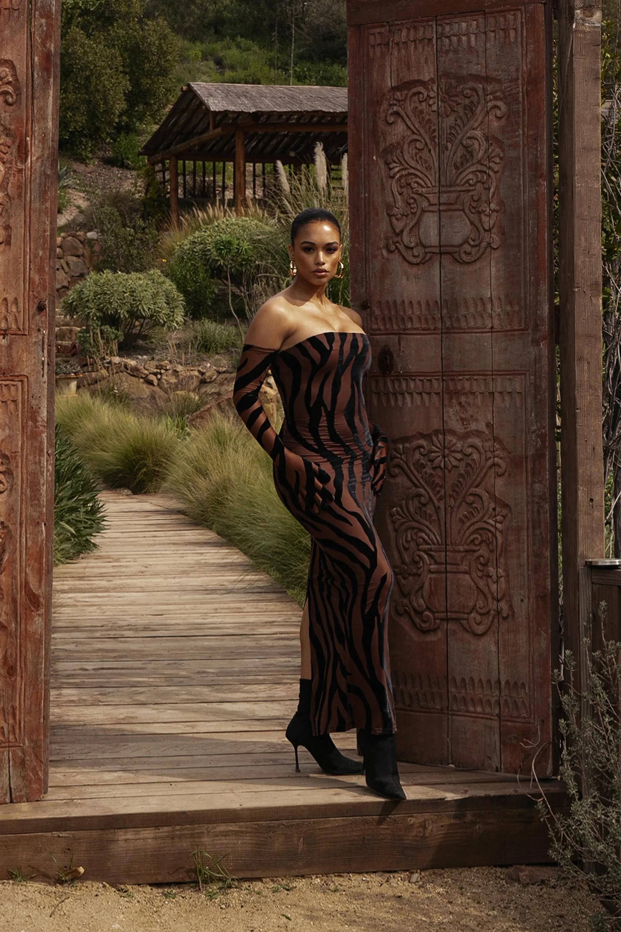 Pecan In Her Element Midi Dress sold by JLUXLABEL product image thumbnail 5