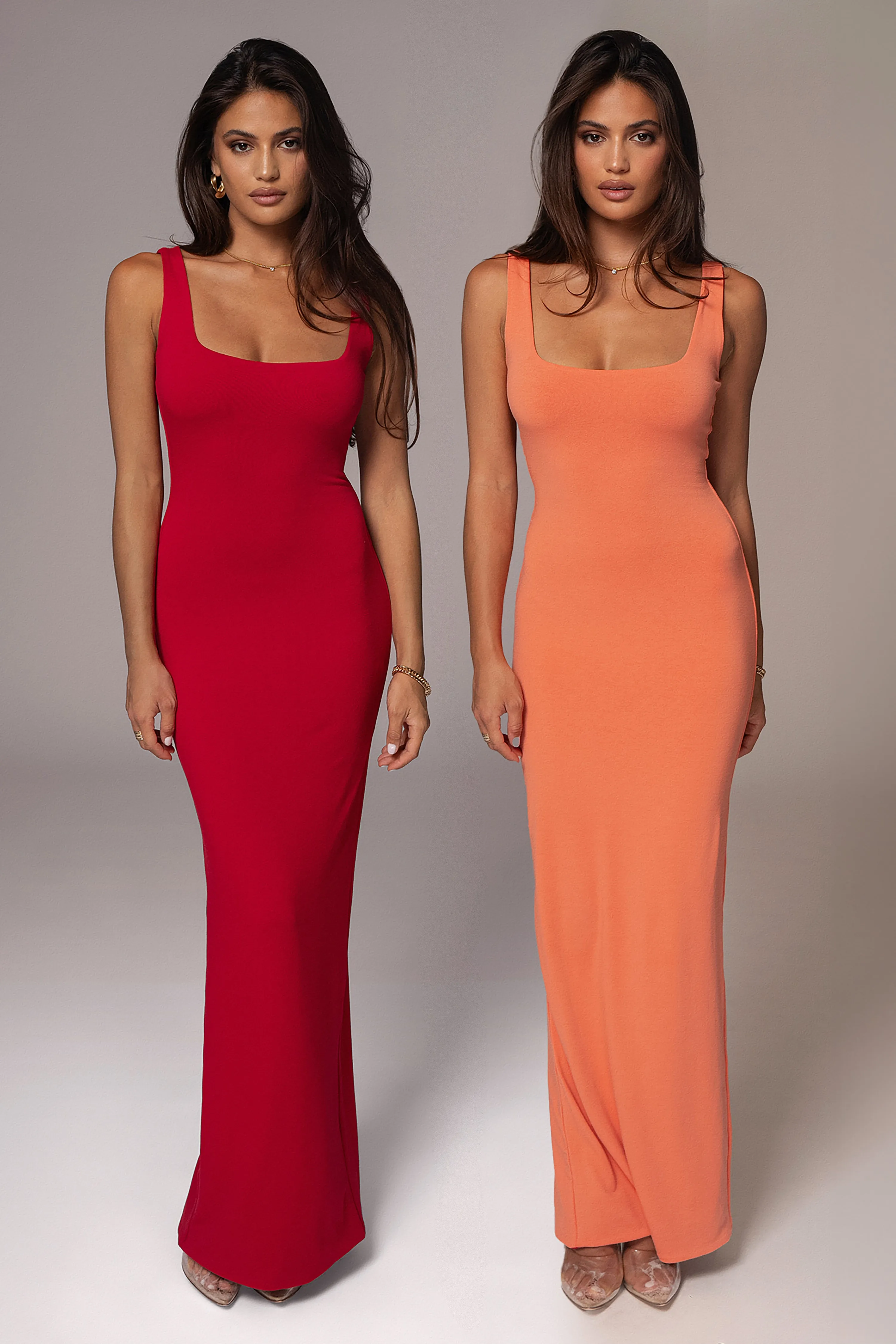 Red/Orange Keidi Reversible Maxi Dress sold by JLUXLABEL