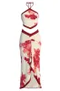Red Floral Sunset Mirage Skirt Set sold by JLUXLABEL