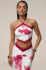 Red Floral Sunset Mirage Skirt Set sold by JLUXLABEL