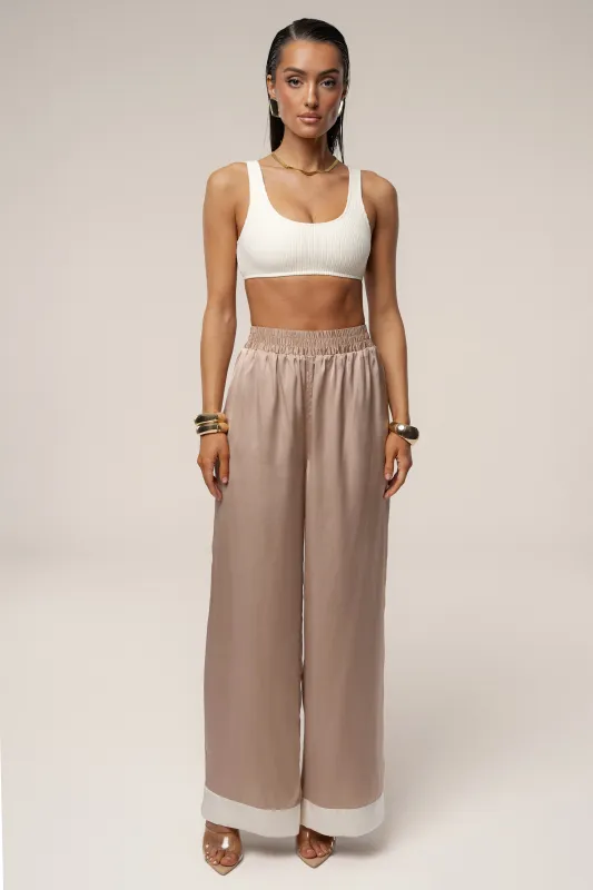 Mocha Jet Set Wide Leg Pants sold by JLUXLABEL