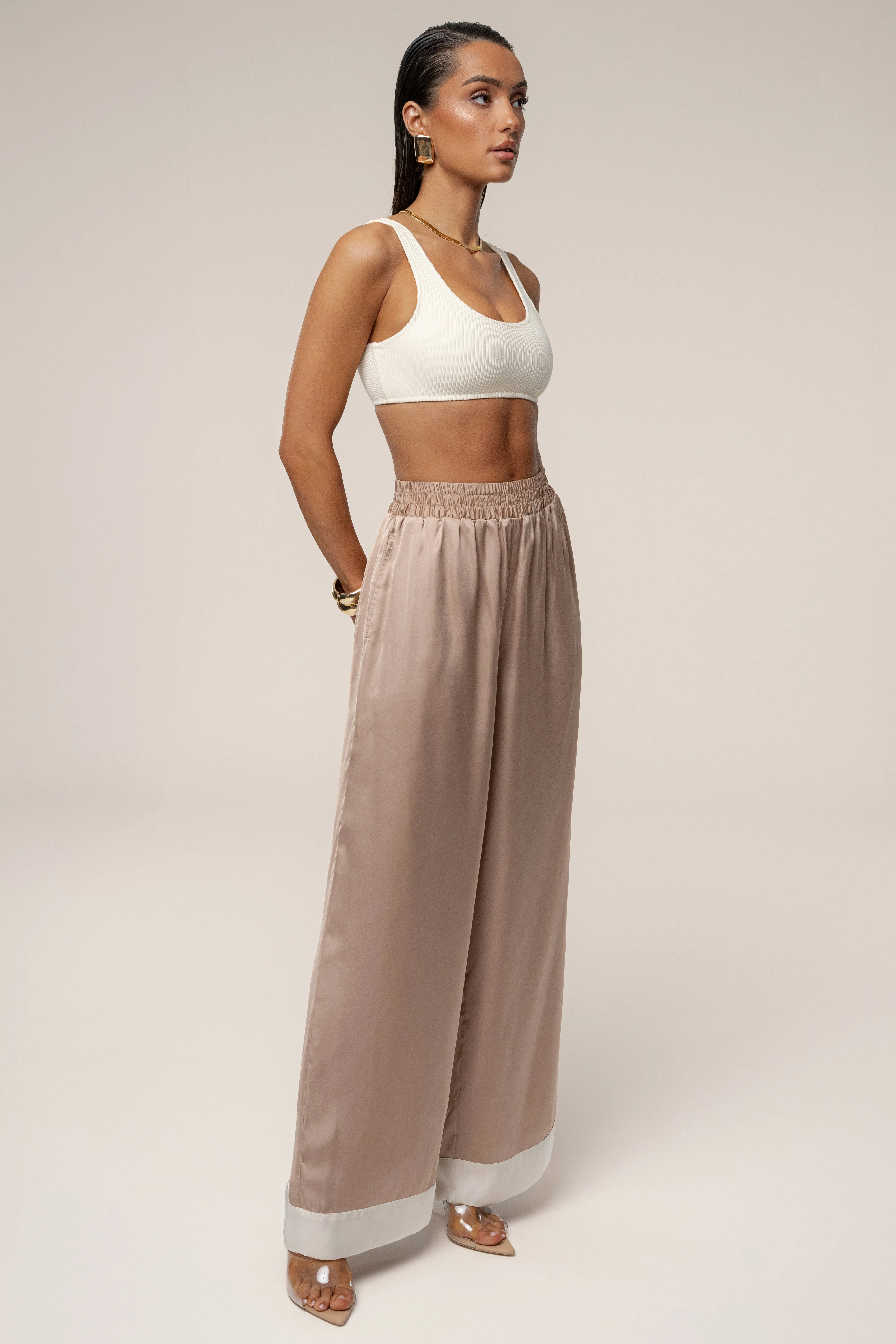 Mocha Jet Set Wide Leg Pants sold by JLUXLABEL product image thumbnail 5