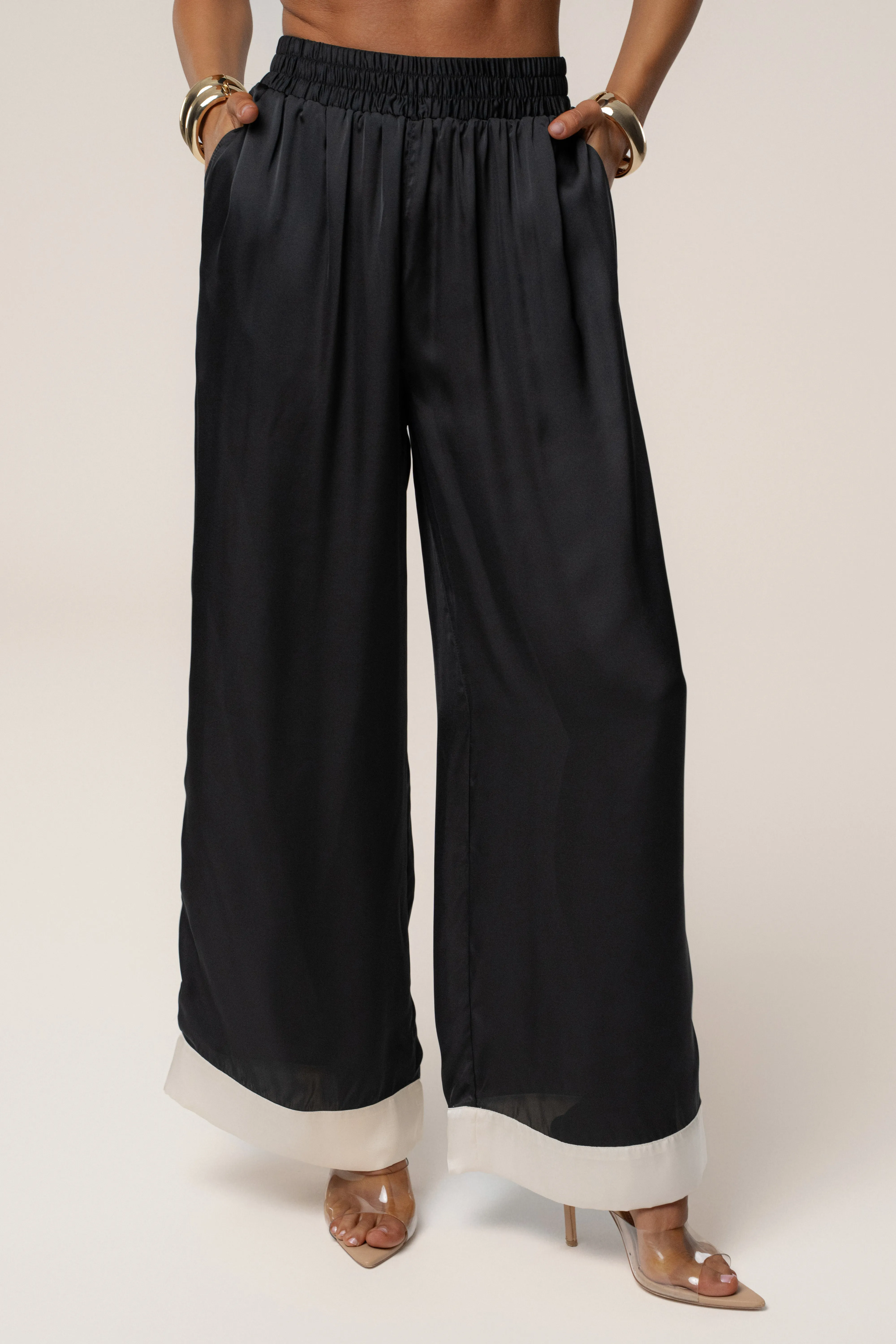 Black Jet Set Wide Leg Pants sold by JLUXLABEL product image thumbnail 2