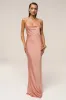 Dark Peach Down The Aisle Satin Gown sold by JLUXLABEL